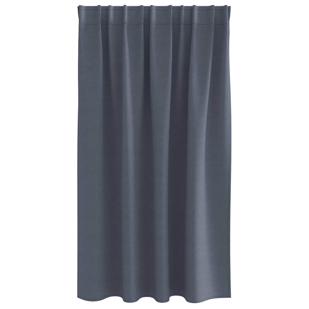 Verdunkelungsvorhänge mit Vorhängen Anthrazit Polyester