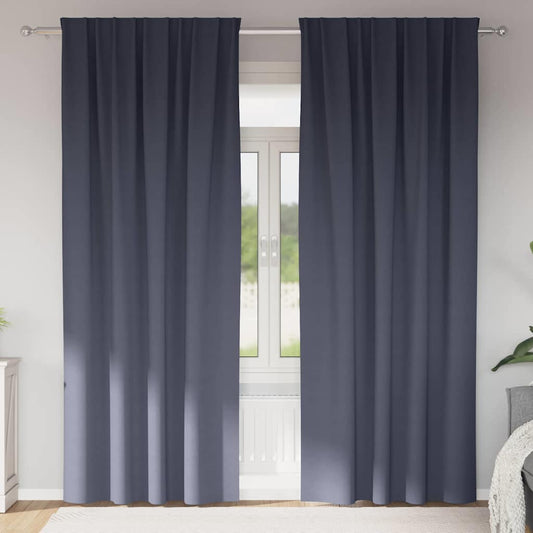 Verdunkelungs-Vorhänge mit Ringen 2 pcs Anthrazit 260 x 140 cm