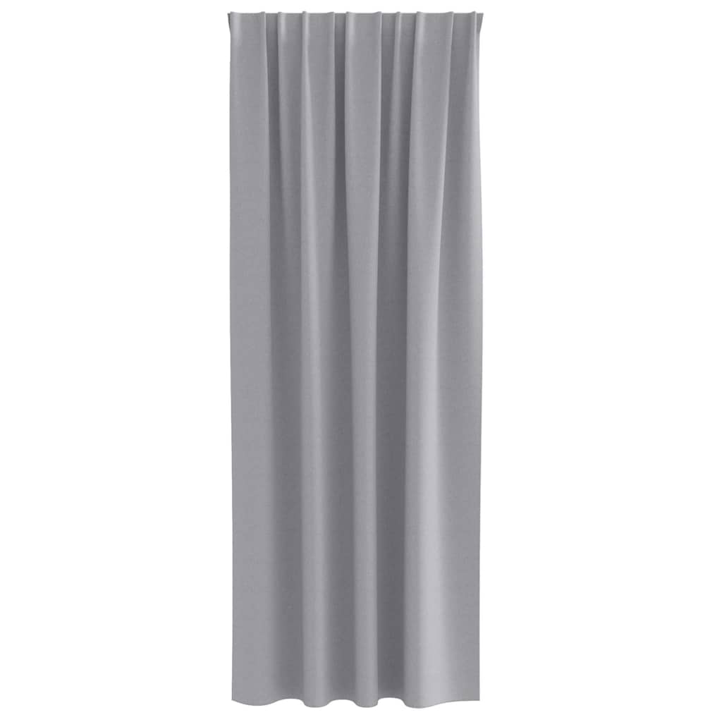 Verdunkelungs-Vorhänge mit Ringen 2 pcs Hellgrau 260 x 140 cm