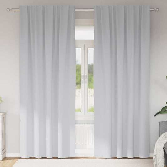 Verdunkelungs-Vorhänge mit Ringen 2 pcs Helles Grau