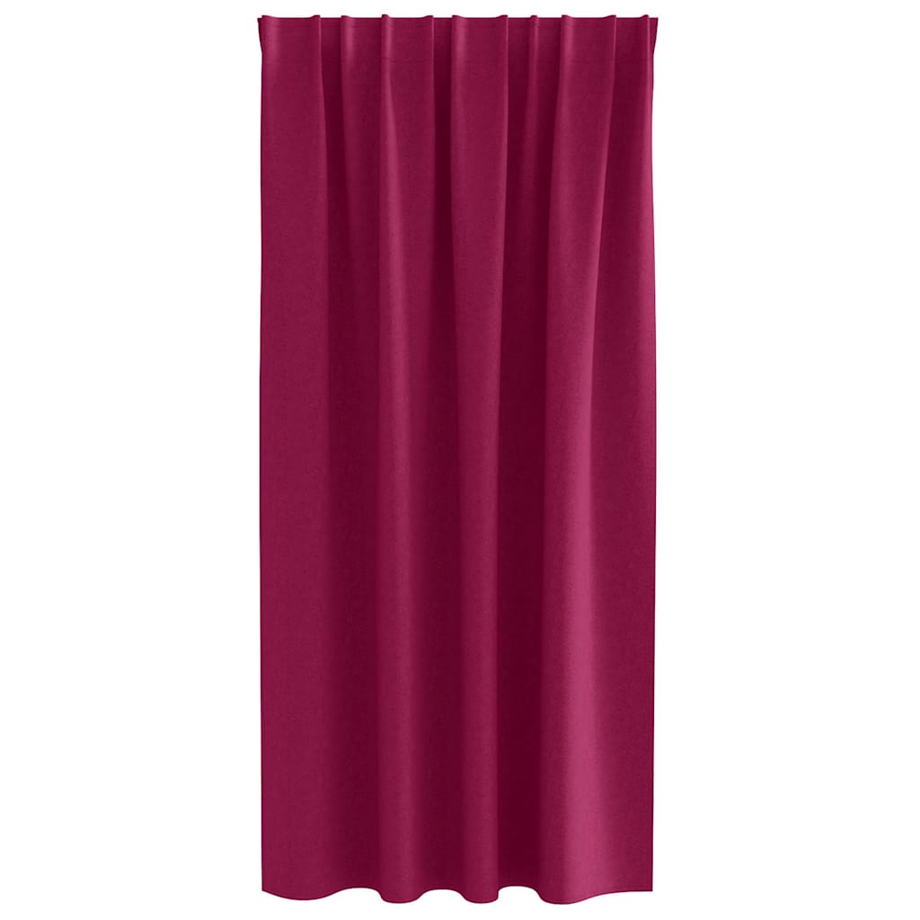 Verdunkelungs-Vorhänge mit Ringen 2 pcs Weinrot 175 x 140 cm