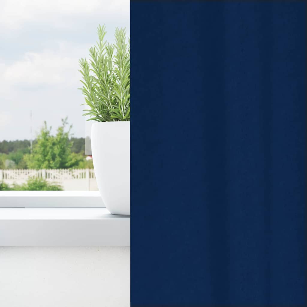 Rideaux occultants à œillets 2 pcs Bleu foncé 260 x 140 cm