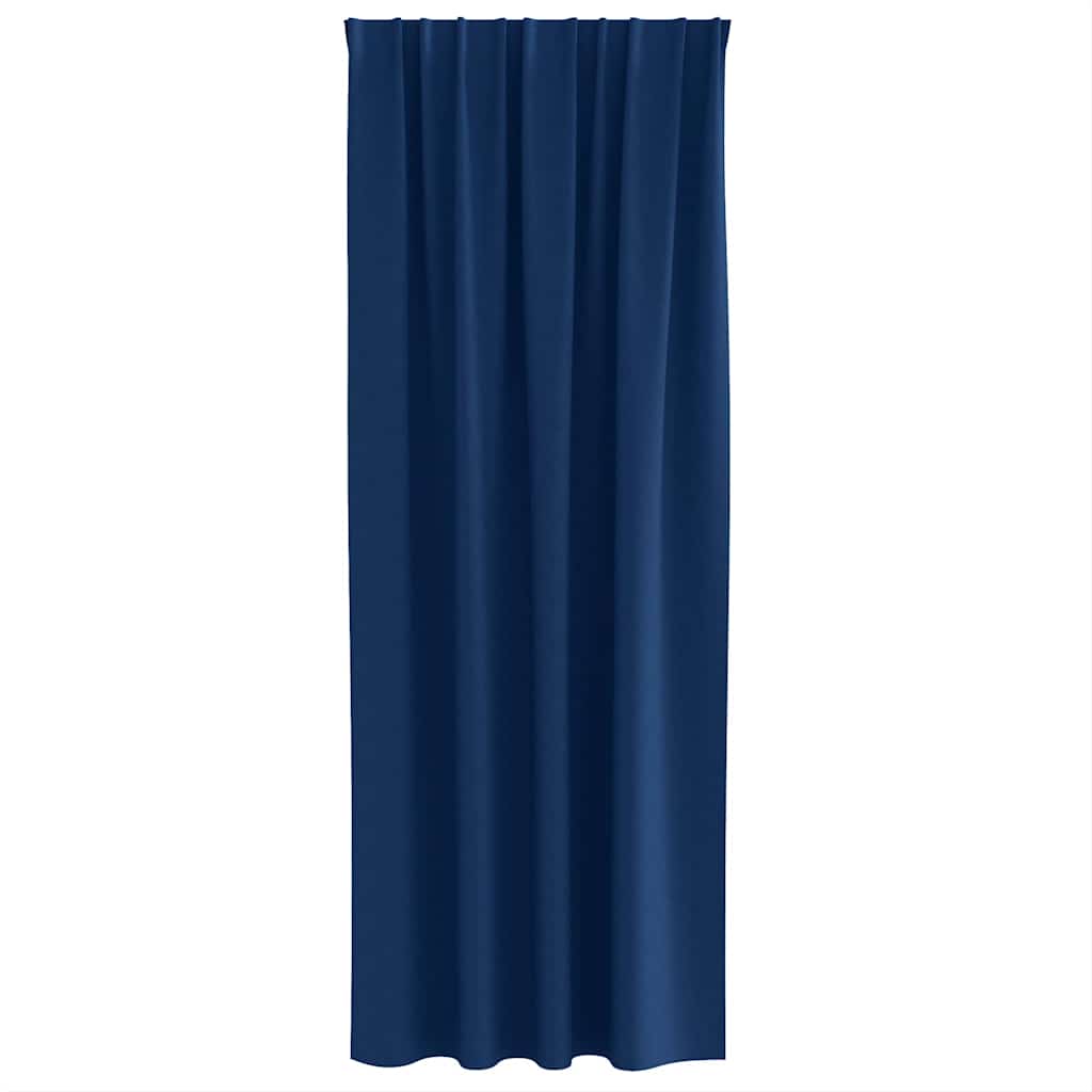 Rideaux occultants à œillets 2 pcs Bleu foncé 260 x 140 cm