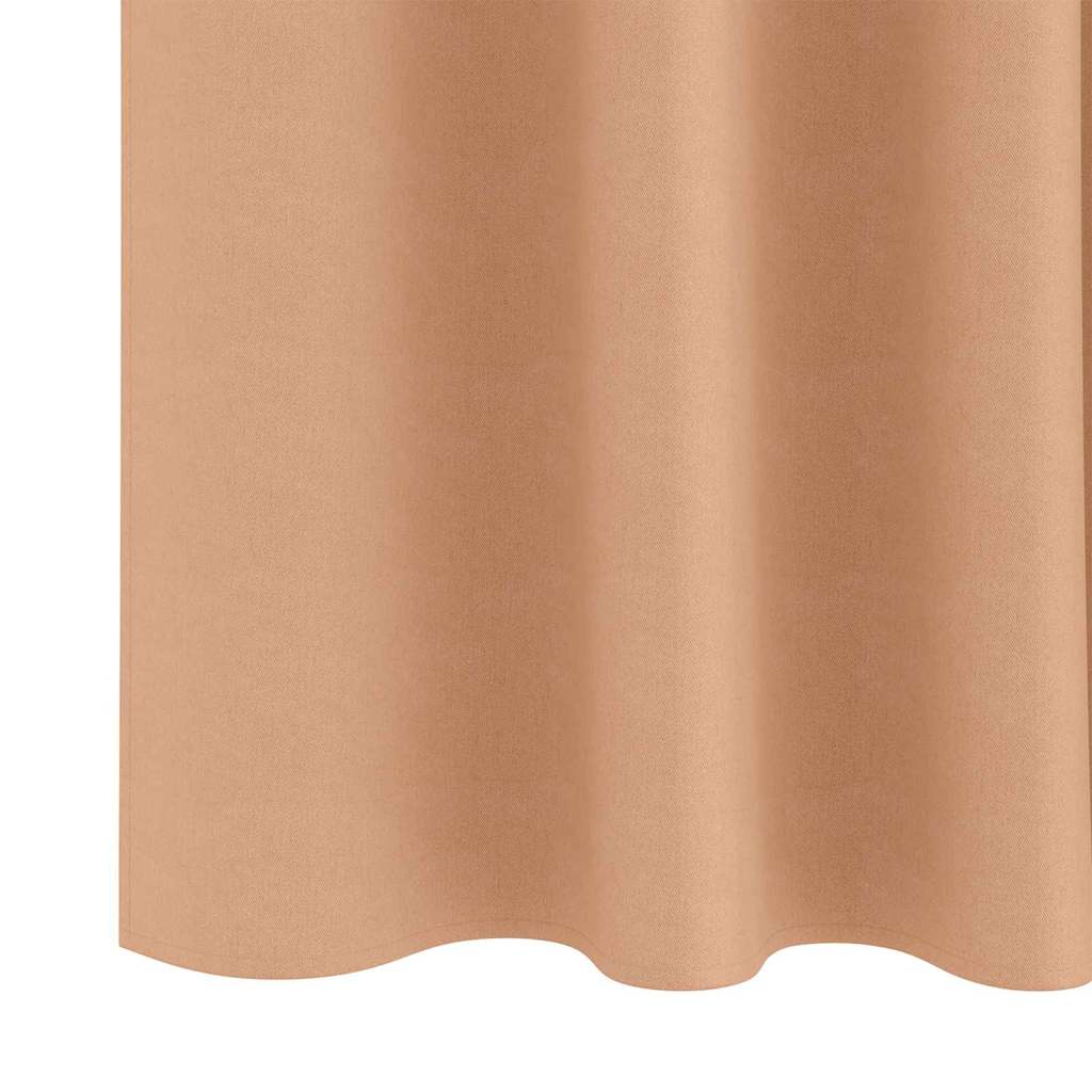 Verdunkelungs-Vorhänge mit Ringen 2 pcs Hellbraun 225 x 140 cm