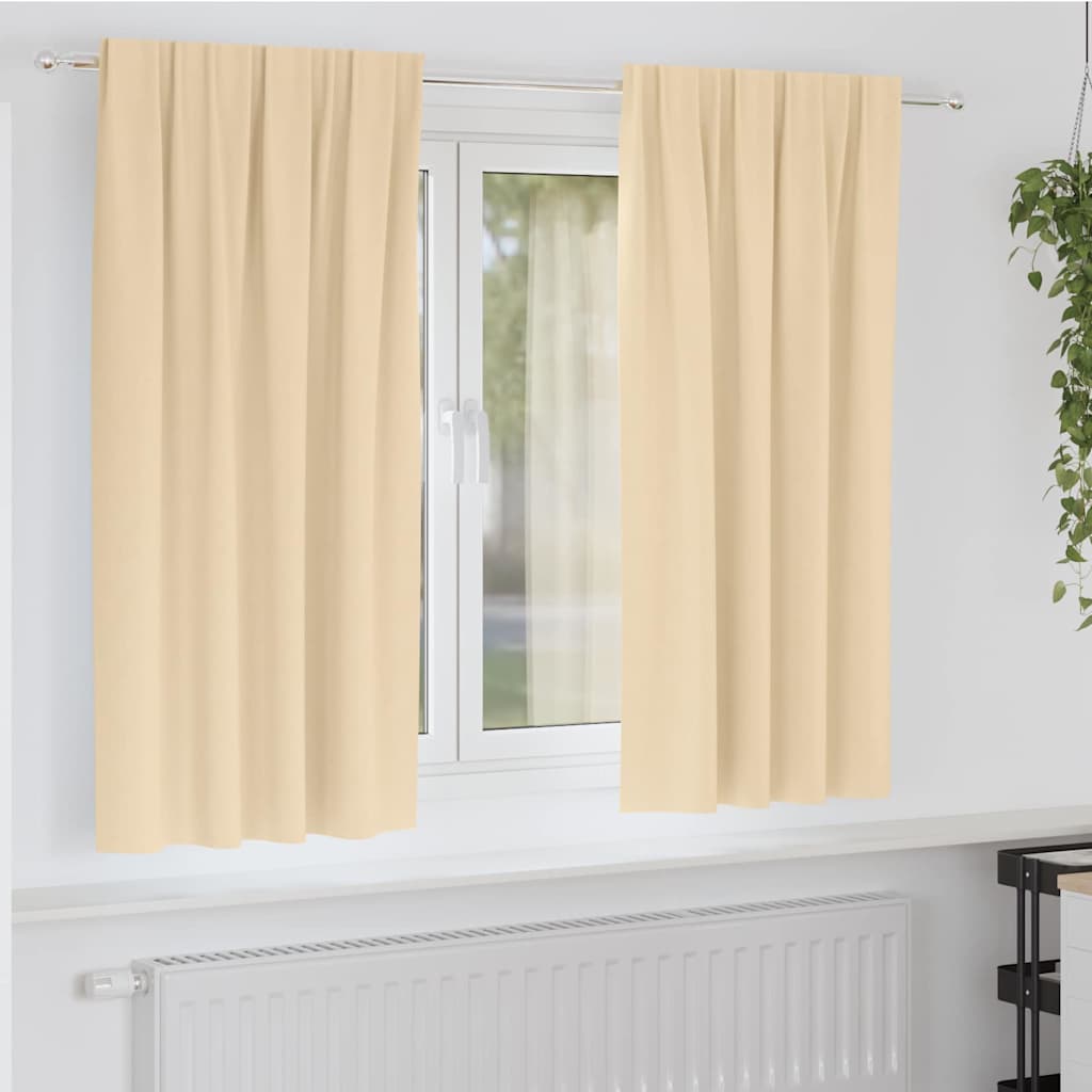 Rideaux occultants à œillets 2 pcs Crème 175 x 140 cm