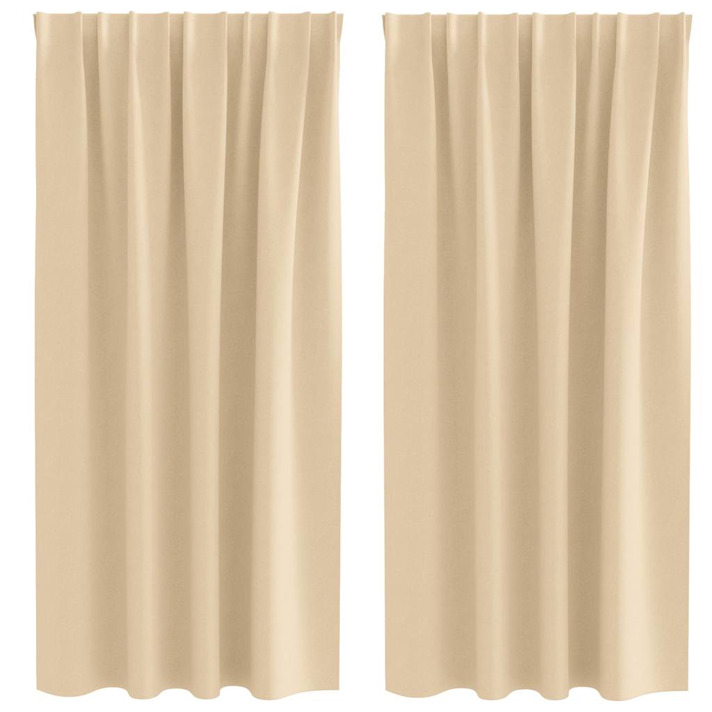 Rideaux occultants à œillets 2 pcs Crème 175 x 140 cm