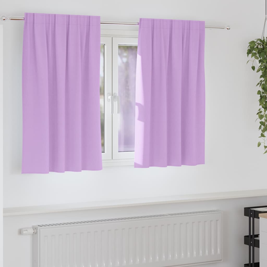 Rideaux occultants à œillets 2 pièces Violet 140 x 140 cm