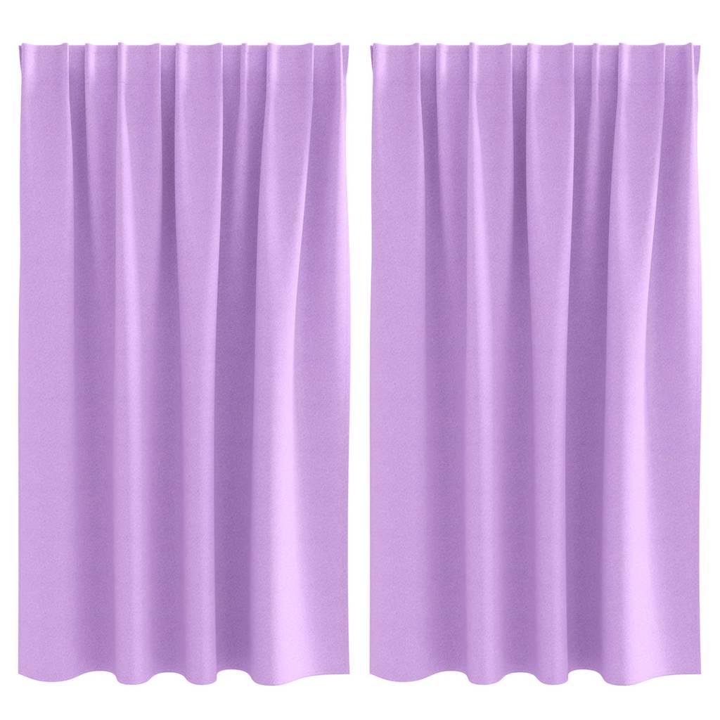 Rideaux occultants à œillets 2 pièces Violet 140 x 140 cm