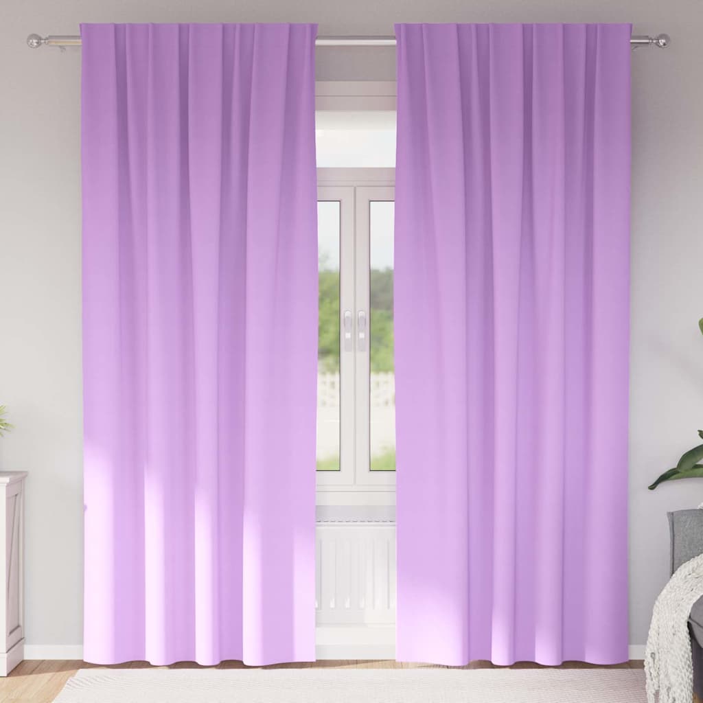 Rideaux occultants à œillets 2 pcs Violet 245 x 140 cm