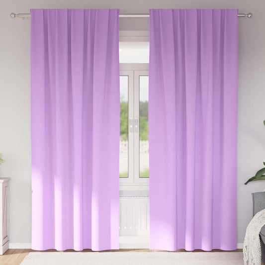 Verdunkelungs-Vorhänge mit Ringen 2 pcs Lila 260 x 140 cm