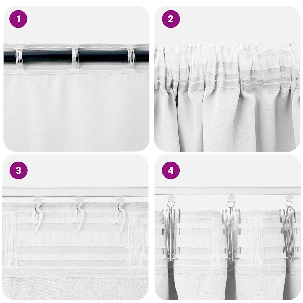 Rideaux occultants à œillets 2 pcs Blanc cassé 140 x 140 cm