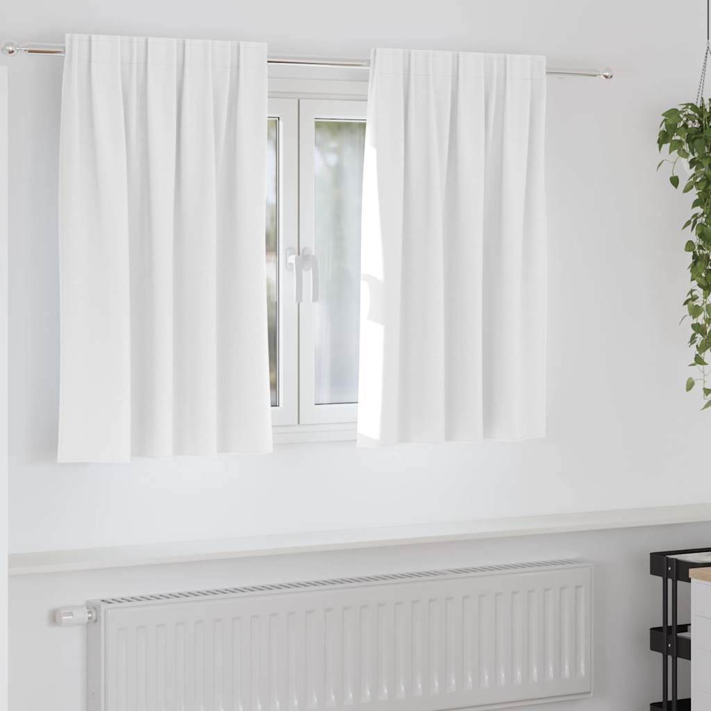 Rideaux occultants à œillets 2 pcs Blanc cassé 140 x 140 cm