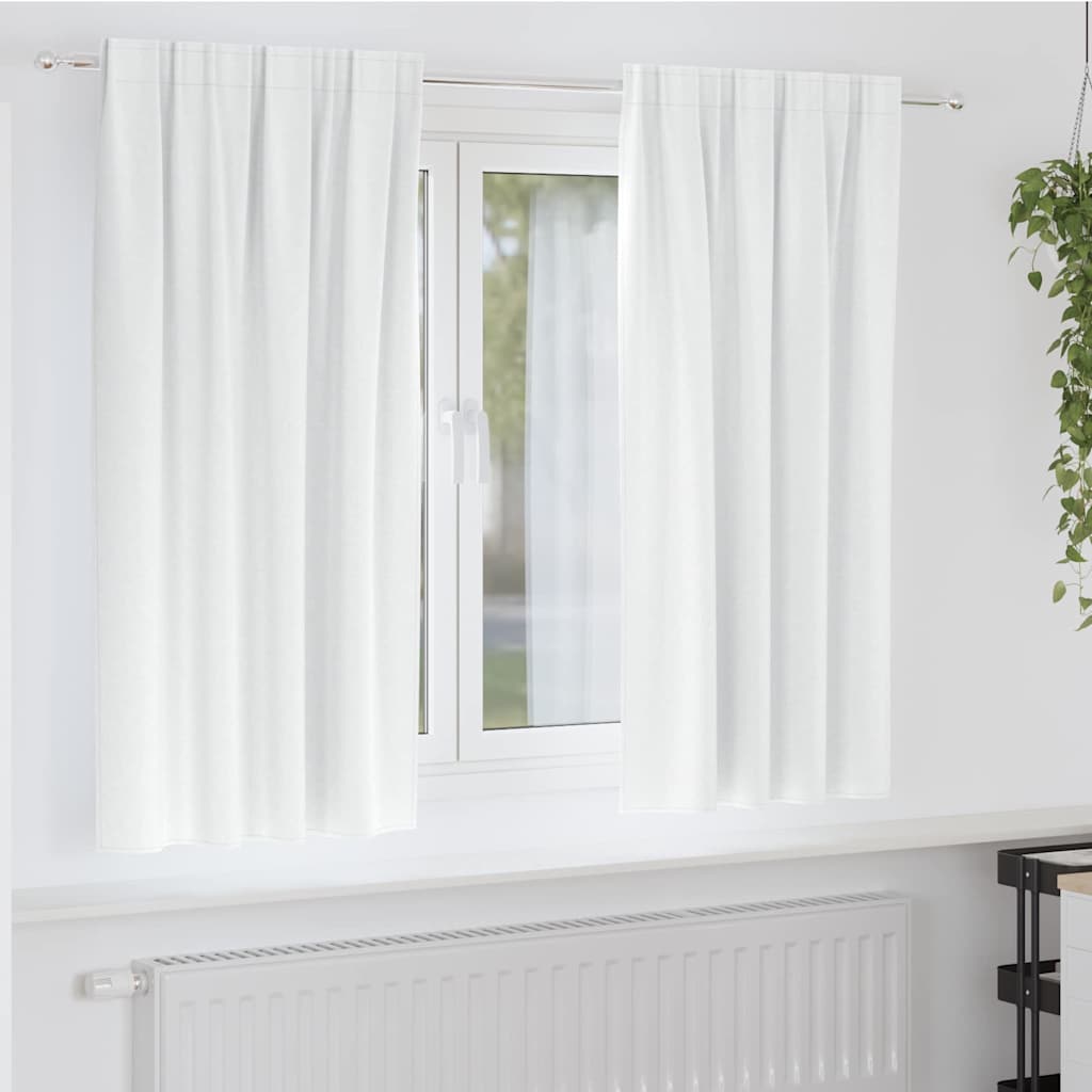 Rideaux occultants à œillets 2 pcs Blanc cassé 175 x 140 cm