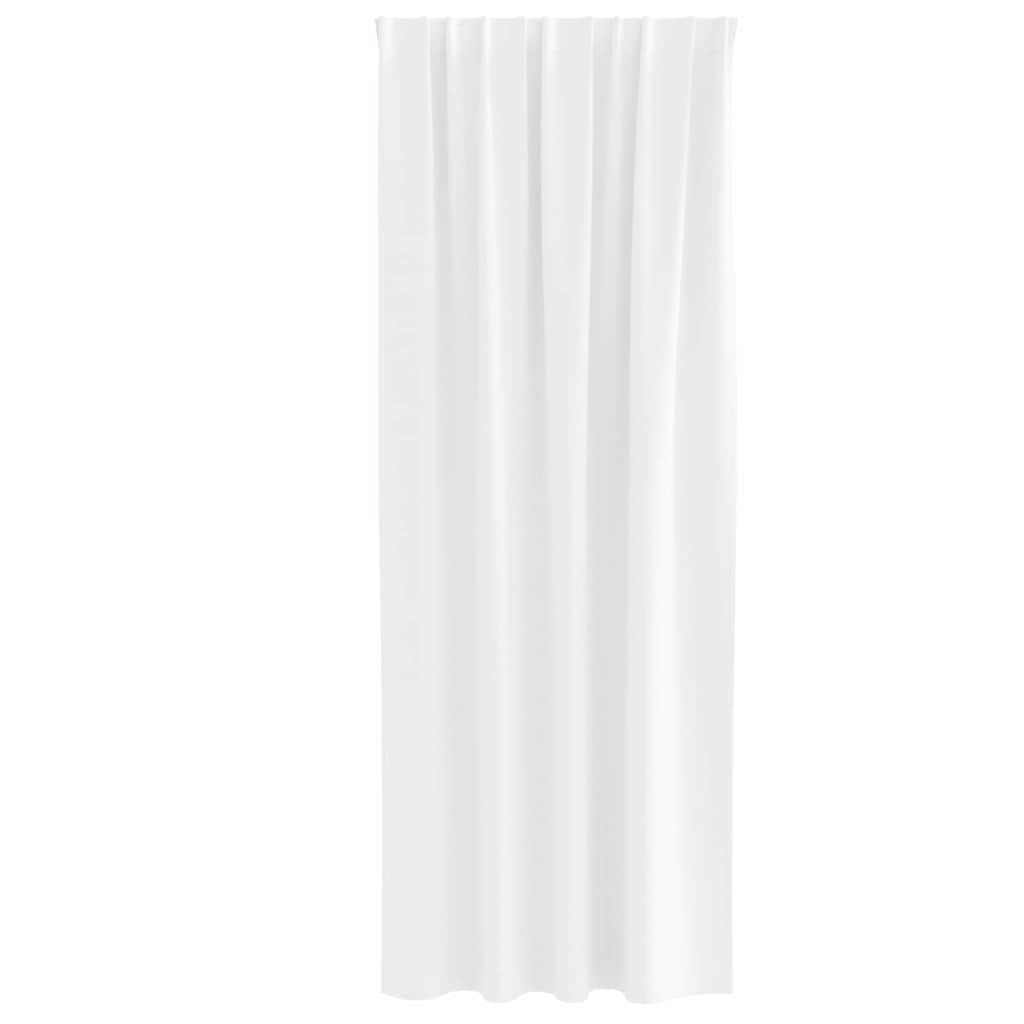 Rideaux occultants à anneaux 2 pcs Blanc pur 225 x 140 cm