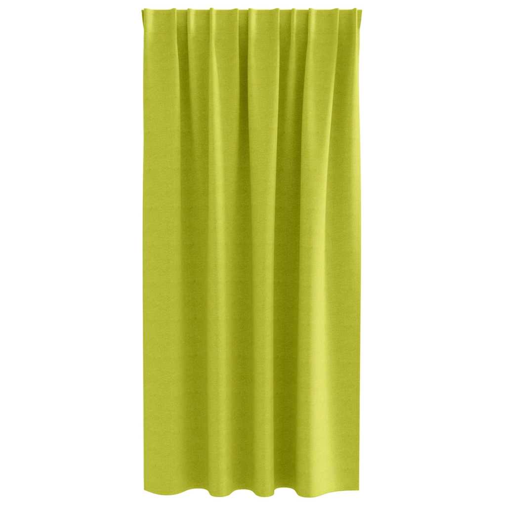 Rideaux occultants à anneaux 2 pcs Vert 175 x 140 cm