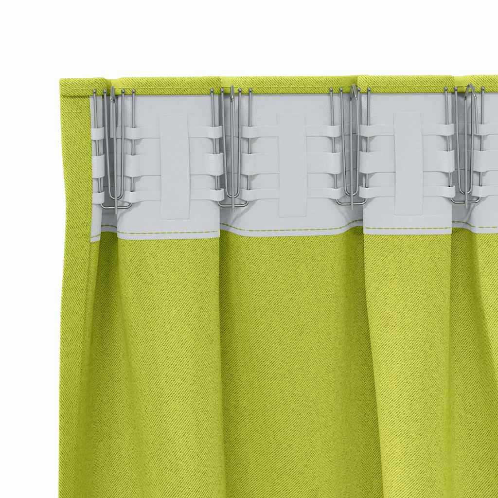 Verdunkelungs-Vorhänge mit Ringen 2 pcs Grün 225 x 140 cm