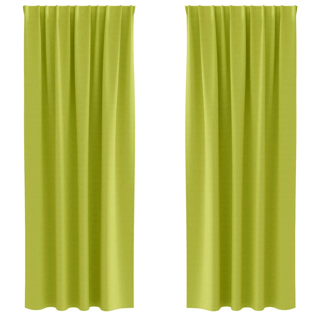 Verdunkelungs-Vorhänge mit Ringen 2 pcs Grün 225 x 140 cm