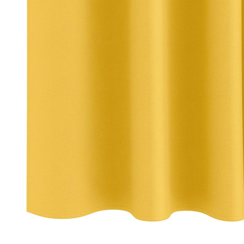 Rideaux occultants à œillets 2 pièces Jaune moutarde 140 x 140 cm