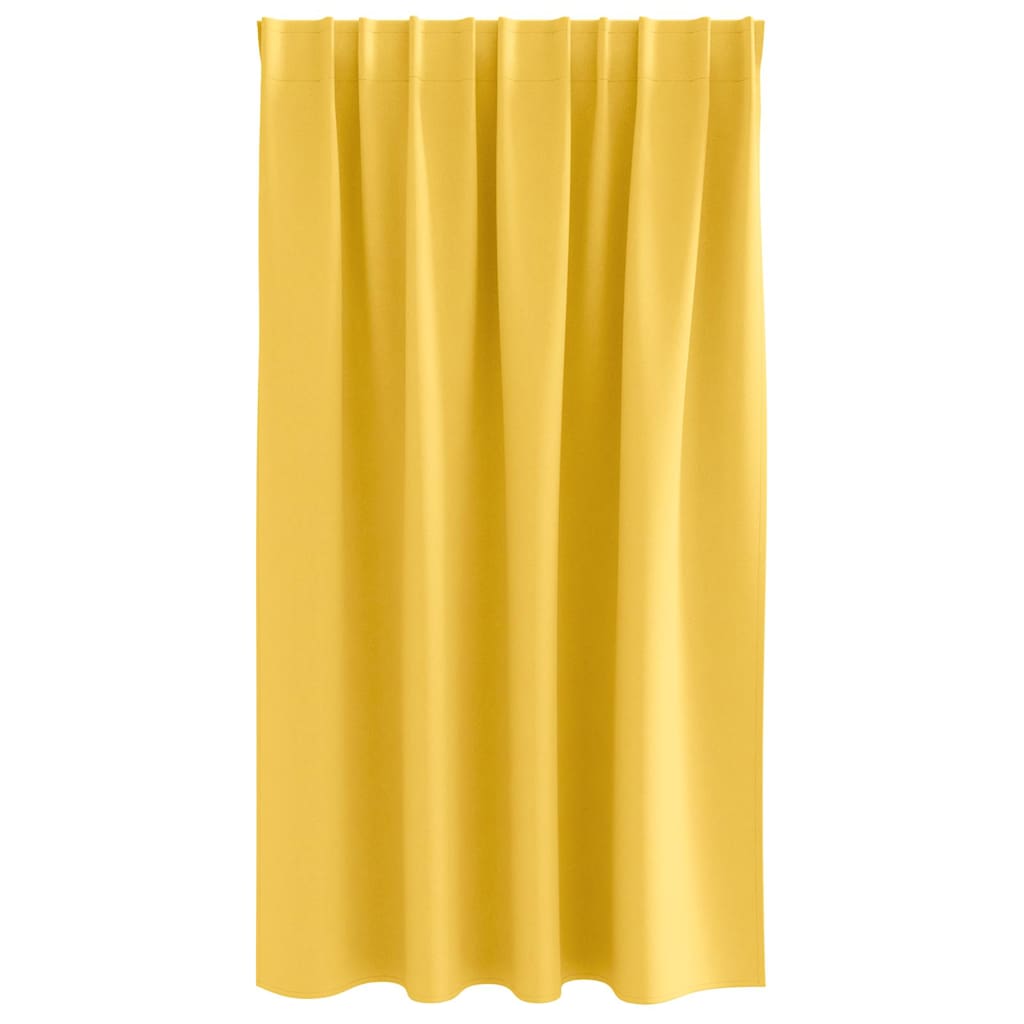 Rideaux occultants à œillets 2 pièces Jaune moutarde 140 x 140 cm