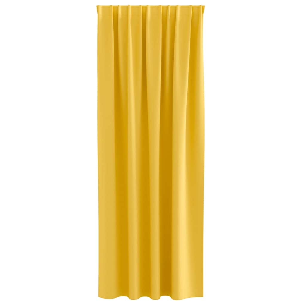 Blackout Curtains with Rings 2 pcs Mustard Yellow 245 x 140 cm