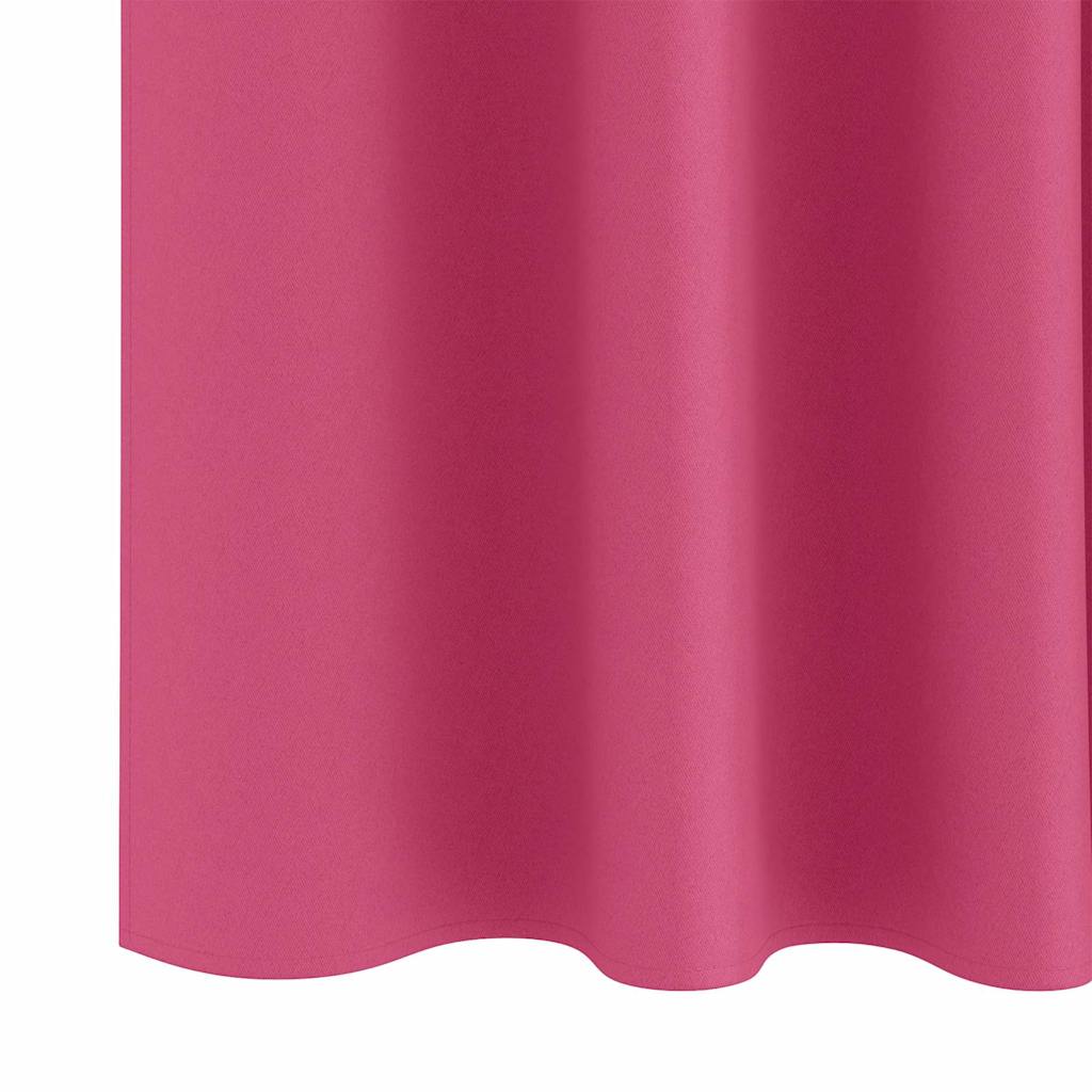 Blackout Curtains with Rings 2 pcs Light Pink