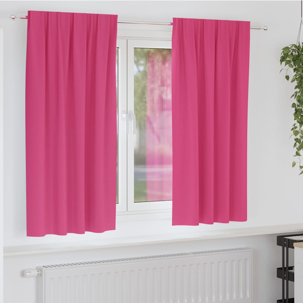 Rideaux occultants à œillets 2 pcs Rose clair