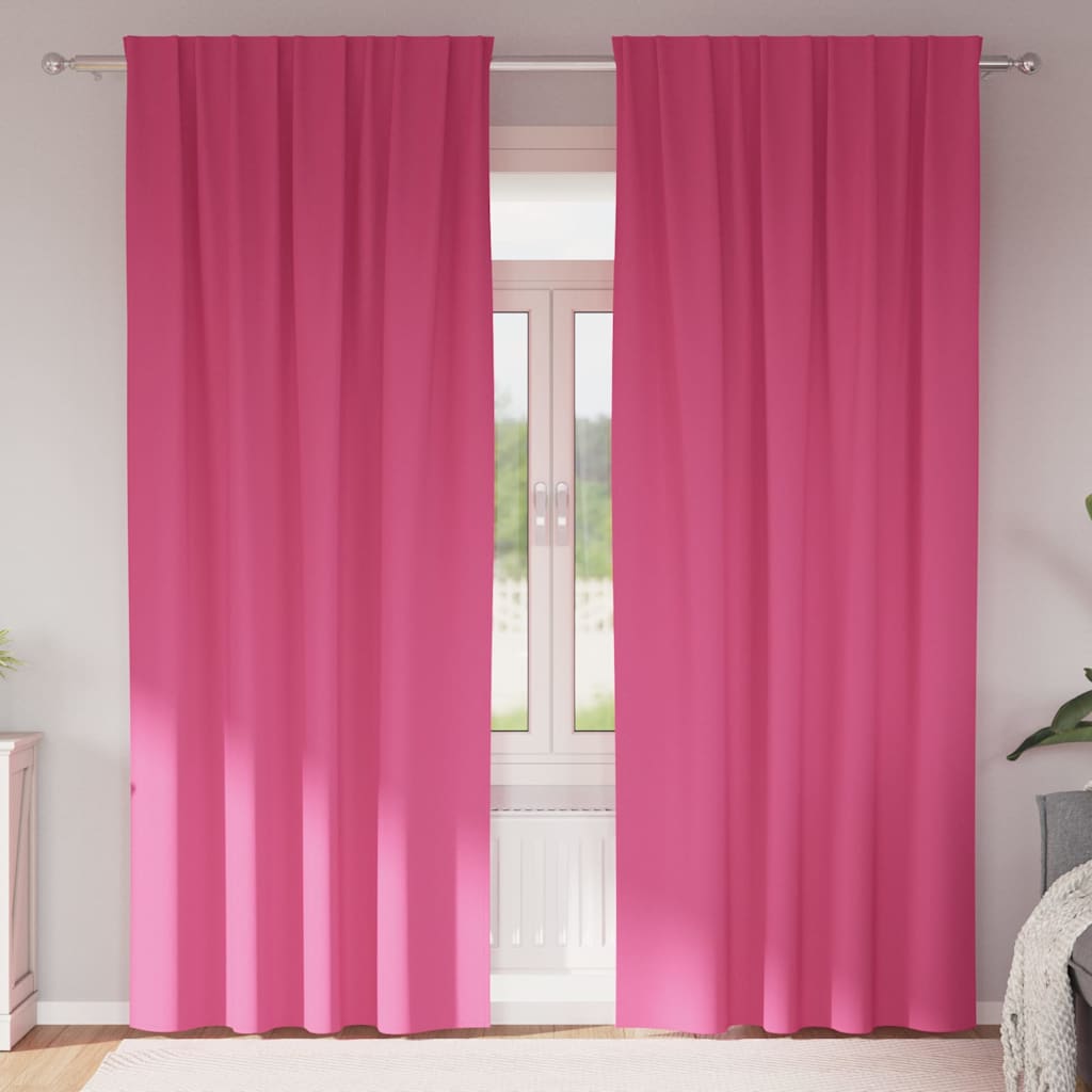 Rideaux occultants à œillets 2 pcs Rose clair