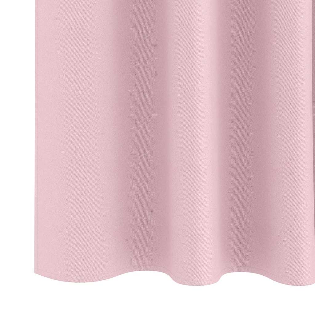 Verdunkelungs-Vorhänge mit Ringen 2 pcs Babyrosa 245 x 140 cm