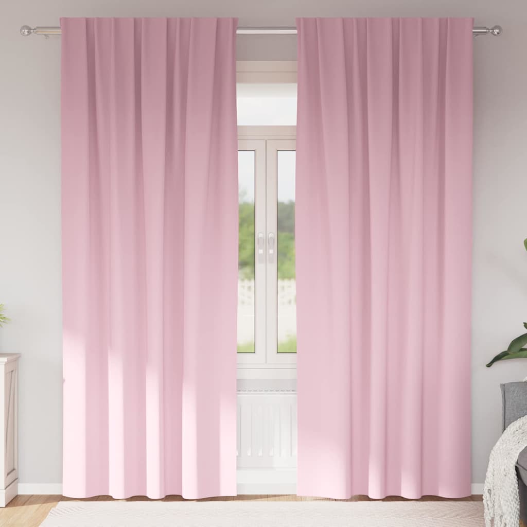 Verdunkelungs-Vorhänge mit Ringen 2 pcs Babyrosa 245 x 140 cm