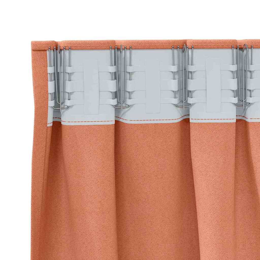 Verdunkelungs-Vorhänge mit Ringen 2 pcs Terrakotta 175 x 140 cm