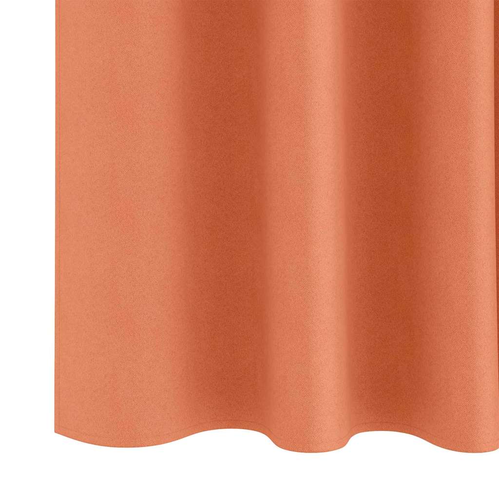 Verdunkelungs-Vorhänge mit Ringen 2 pcs Terrakotta 260 x 140 cm