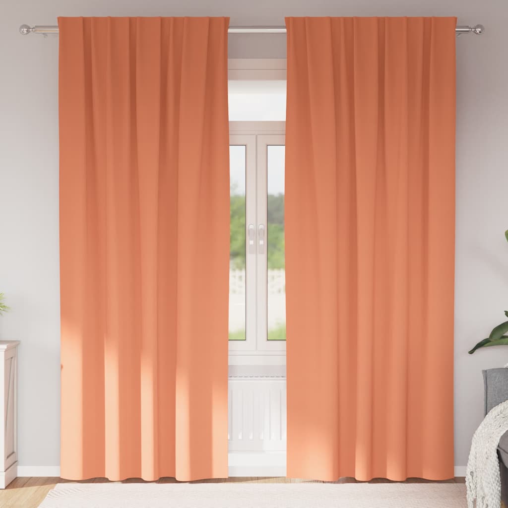 Verdunkelungs-Vorhänge mit Ringen 2 pcs Terrakotta 260 x 140 cm