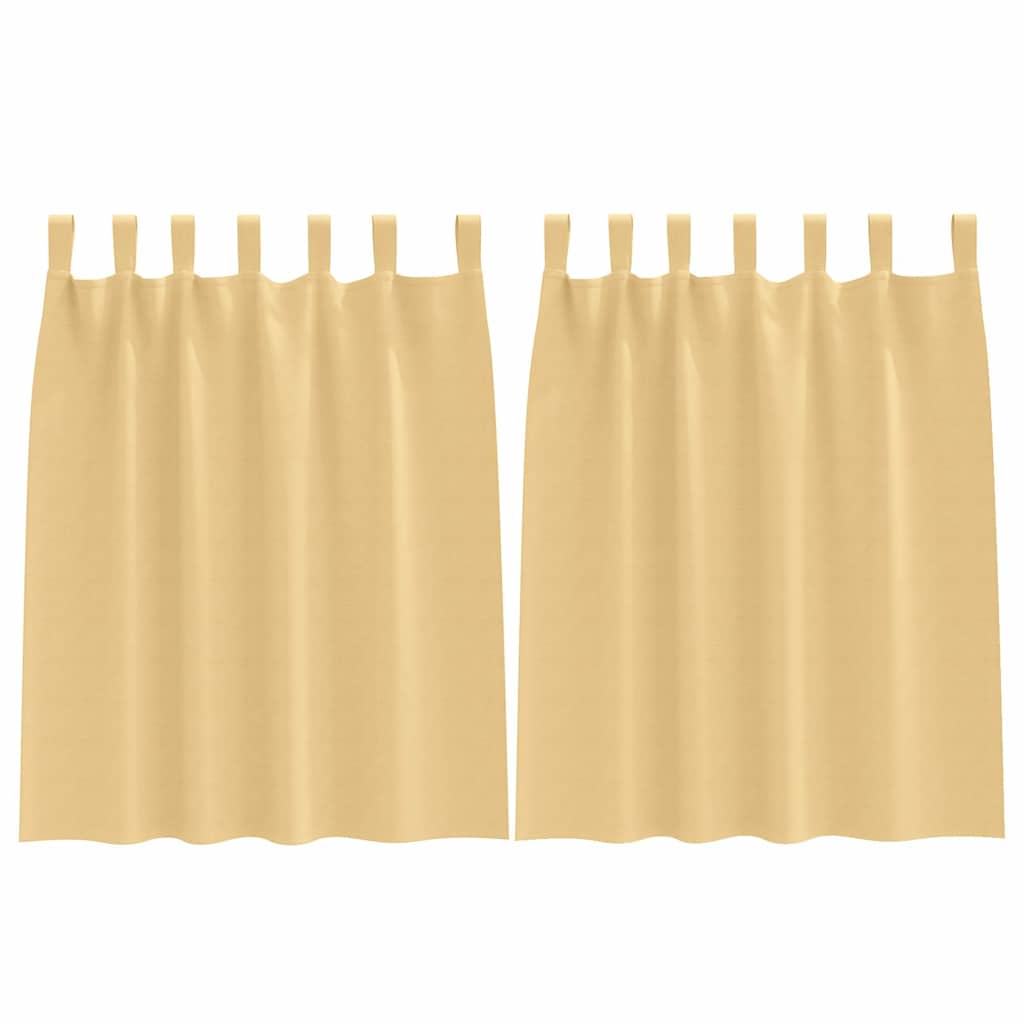 Rideaux occultants à œillets 2 pcs Beige 140 x 140 cm