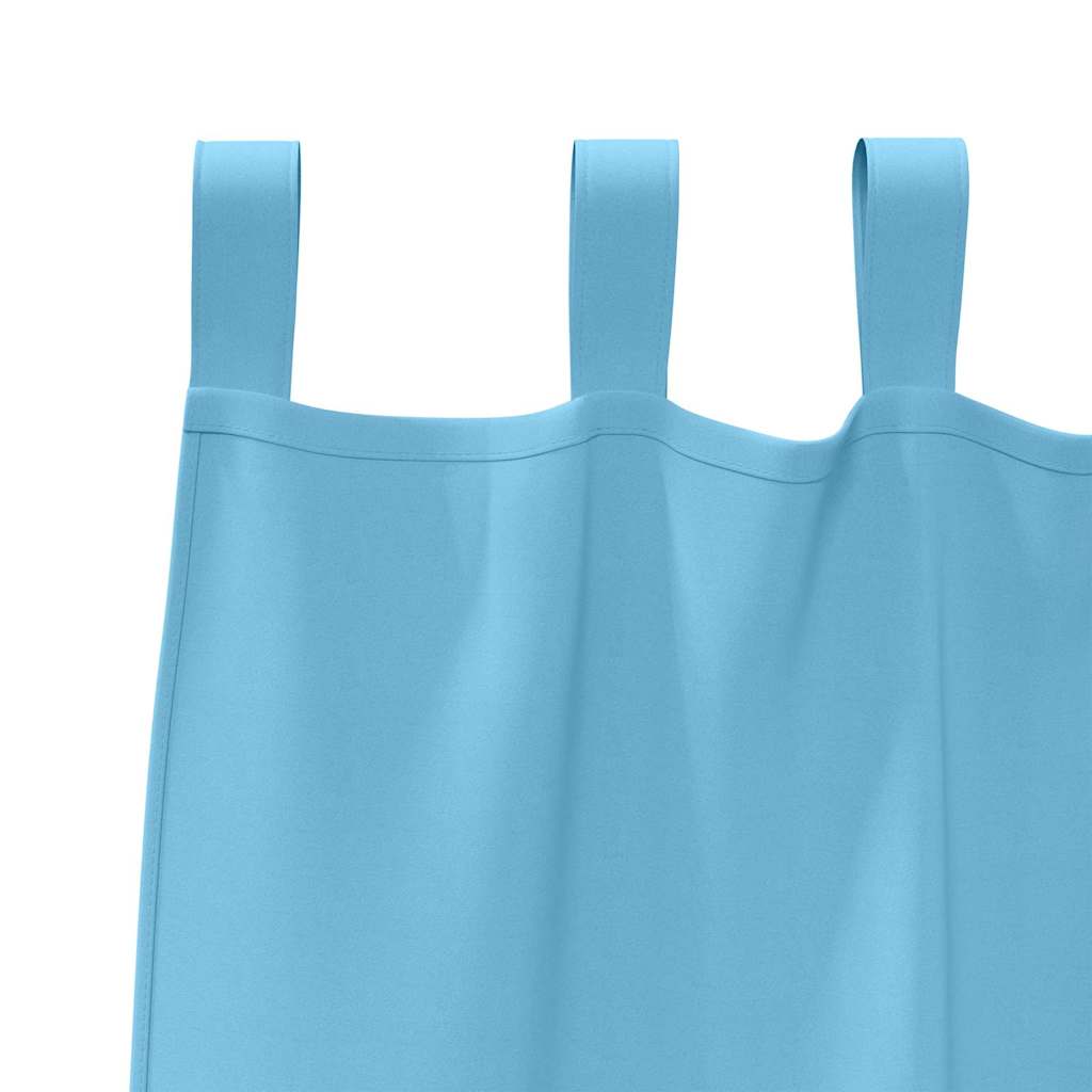 Blackout Curtains with Rings 2 pcs Sky Blue 225 x 140 cm