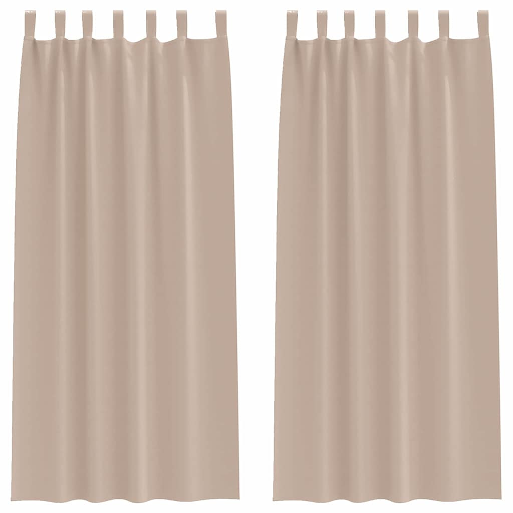 Rideaux occultants à œillets 2 pcs Taupe 225 x 140 cm