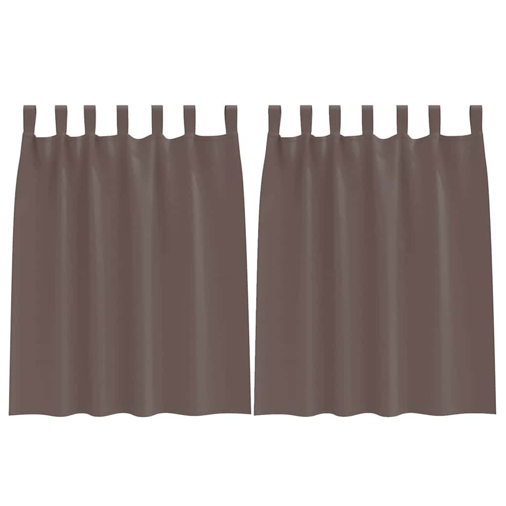 Rideaux occultants à œillets 2 pièces marron foncé