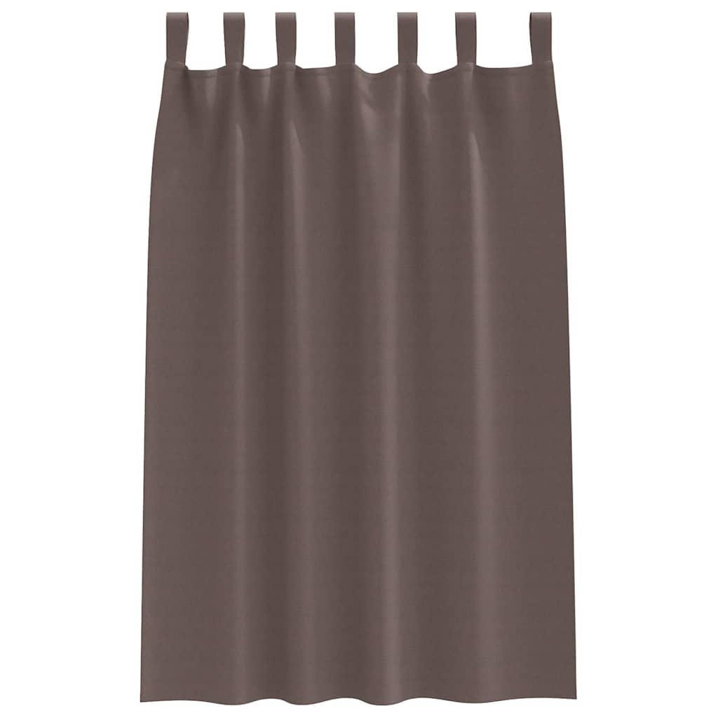 Blackout Curtains with Rings 2 pcs Dark Brown