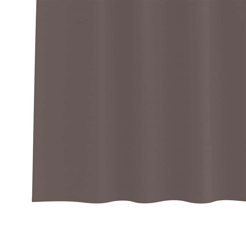 Blackout Curtains with Rings 2 pcs Dark Brown