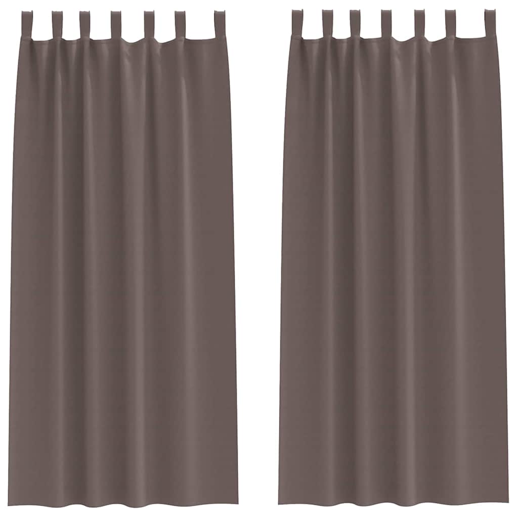 Rideaux occultants à œillets 2 pièces marron foncé