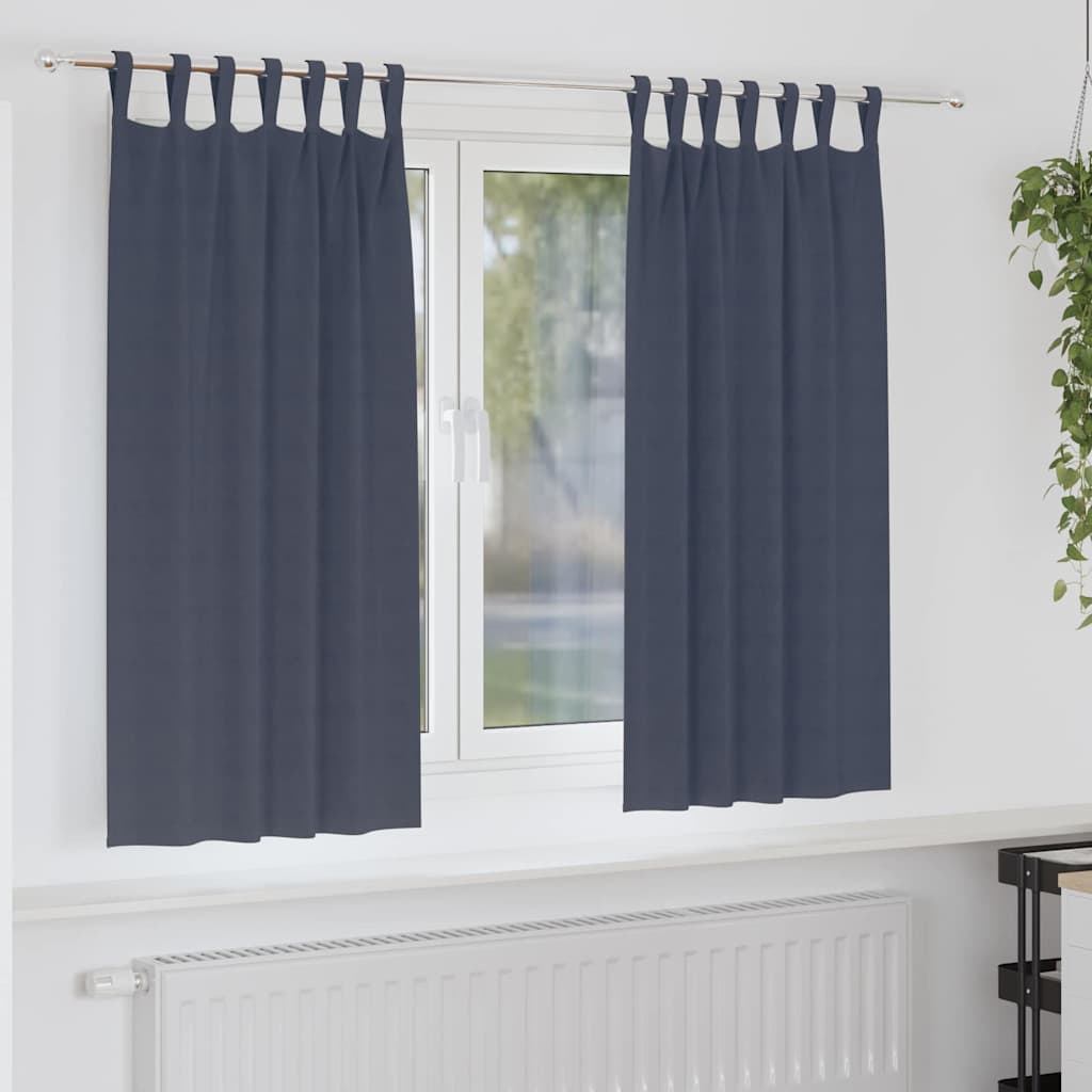 Verdunkelungs-Vorhänge mit Ringen 2 pcs Anthrazit 175 x 140 cm
