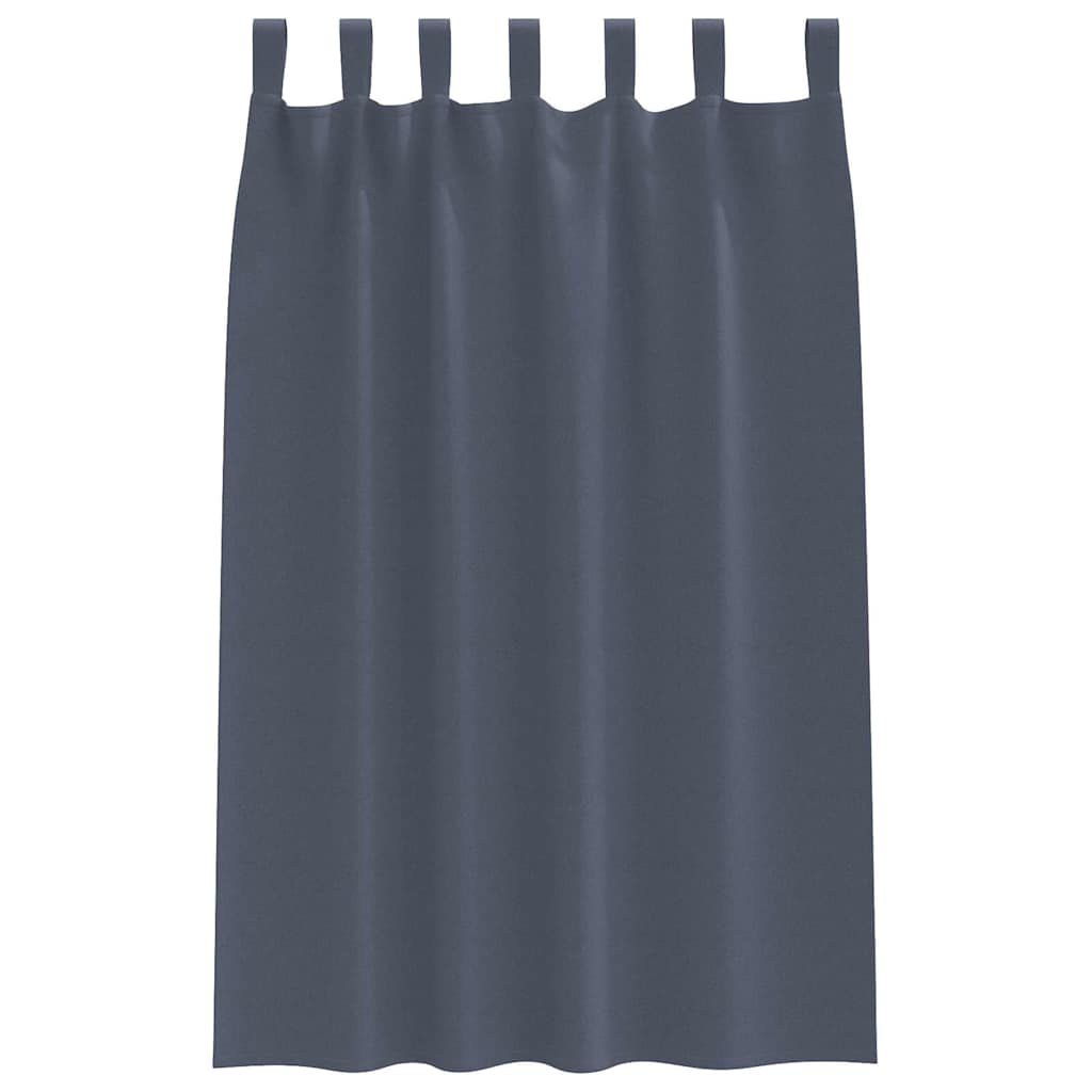Verdunkelungs-Vorhänge mit Ringen 2 pcs Anthrazit 175 x 140 cm