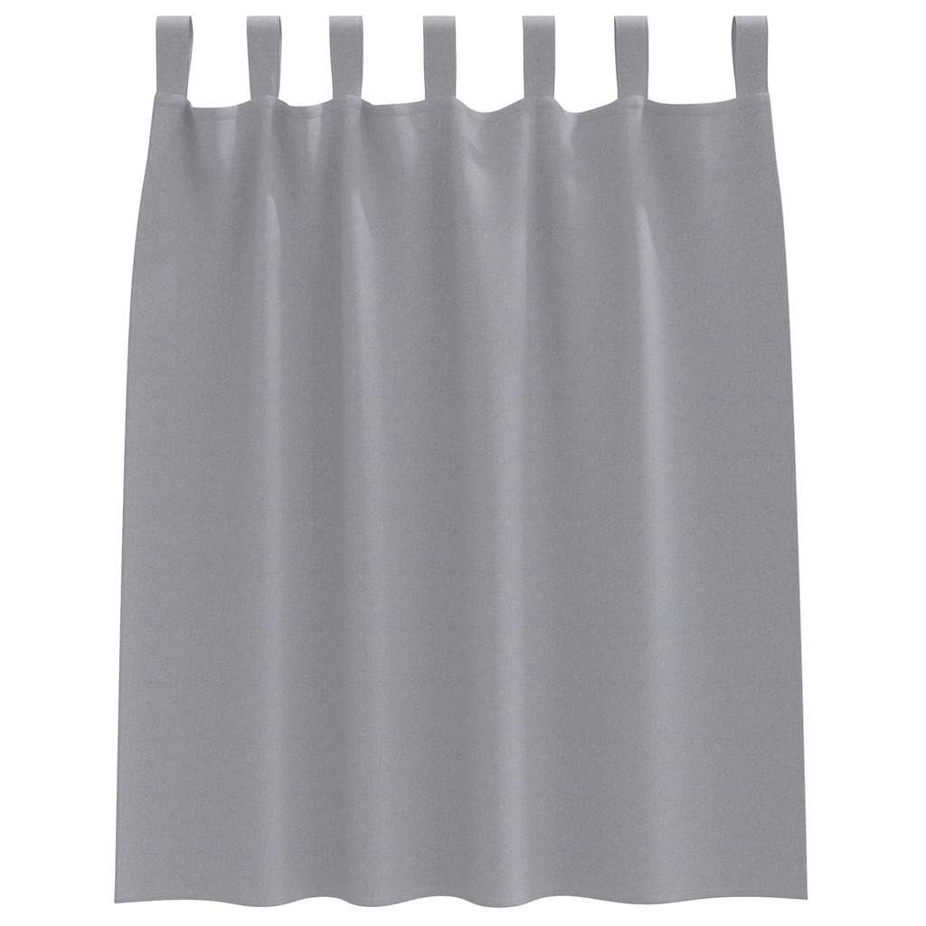 Verdunkelungs-Vorhänge mit Ringen 2 pcs Hellgrau 140 x 140 cm