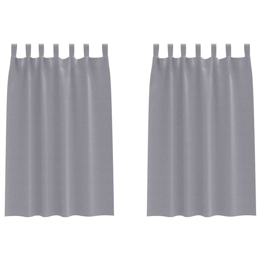 Blackout Curtains with Rings 2 pcs Light Grey 175 x 140 cm