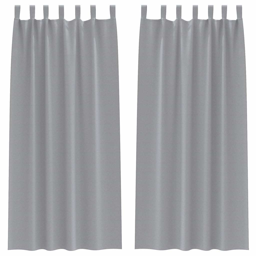 Rideaux occultants à œillets 2 pcs Gris clair 245 x 140 cm
