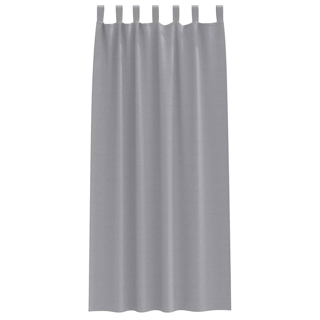Rideaux occultants à œillets 2 pièces gris clair 260 x 140 cm