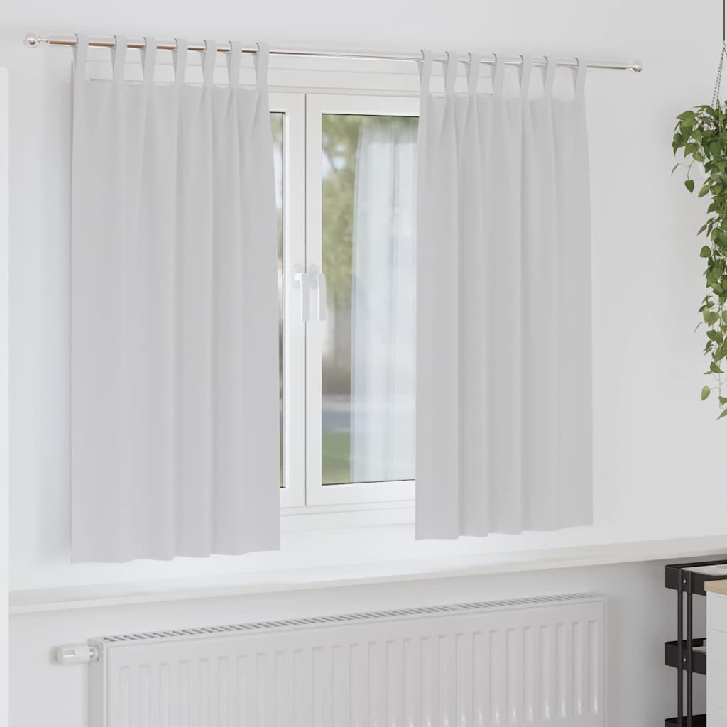 Verdunkelungs-Vorhänge mit Ringen 2 pcs Helles Grau
