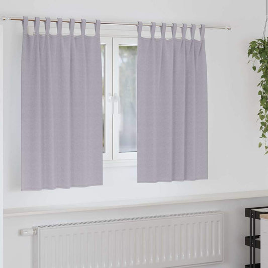 Verdunkelungs-Vorhänge mit Ringen 2 pcs Metallic Grau