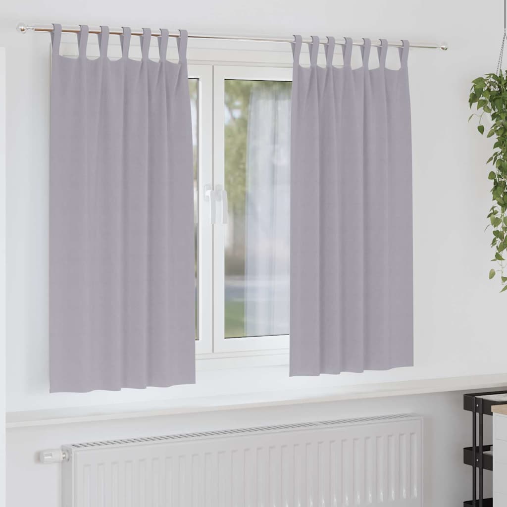 Verdunkelungs-Vorhänge mit Ringen 2 pcs Metallic Grau