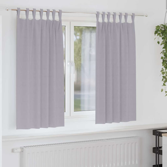 Verdunkelungs-Vorhänge mit Ringen 2 pcs Metallic Grau