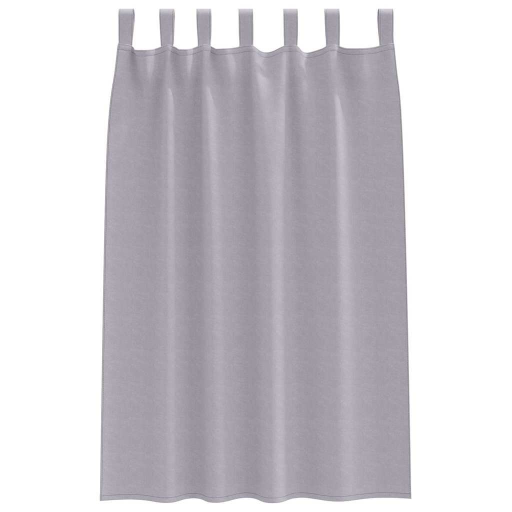 Verdunkelungs-Vorhänge mit Ringen 2 pcs Metallic Grau